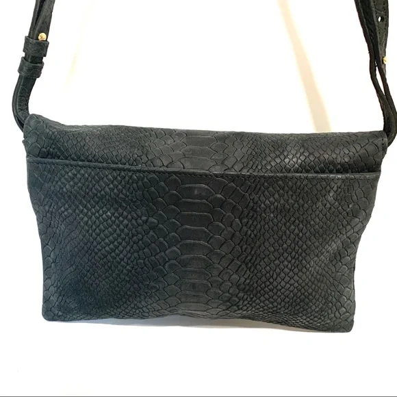 Gigi New York Embossed Python Leather Envelope Bag - Picture 3 of 9